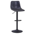 LeisureMod Tilbury Modern Adjustable Height Bar Stool with Vegan Leather Upholstery and Footrest, Ideal for Kitchen Island, Counter, or Home Bar