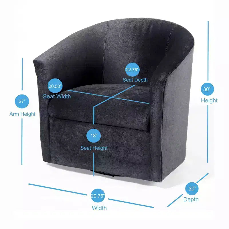 Fauteuil d'appoint pivotant Elizabeth Comfort Pointe