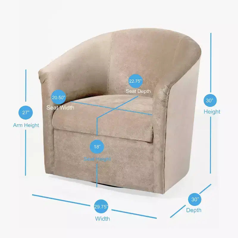 Fauteuil d'appoint pivotant Elizabeth Comfort Pointe