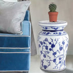 JONATHAN Y Cherry Blossom 17.7 Tabouret de jardin/Table d'appoint en céramique