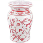 JONATHAN Y Cherry Blossom 17.7 Tabouret de jardin/Table d'appoint en céramique