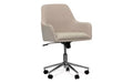 Workspace by Alera Mid-Century Task Chair, Supports Up to 275 lb, 18.9 to 22.24 Seat Height, Cream Seat, Cream Back