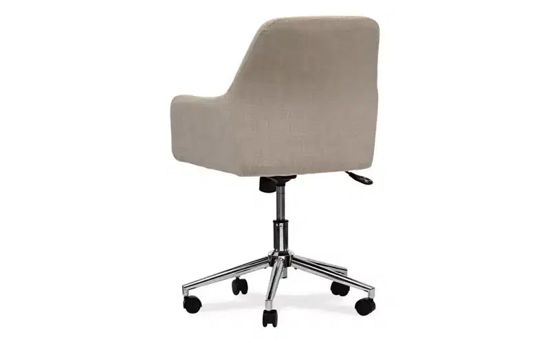Fauteuil de bureau mi-siècle Workspace by Alera, supporte jusqu'à 125 kg, hauteur d'assise de 48 à 56,5 cm, assise crème, dossier crème