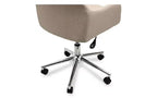 Fauteuil de bureau mi-siècle Workspace by Alera, supporte jusqu'à 125 kg, hauteur d'assise de 48 à 56,5 cm, assise crème, dossier crème