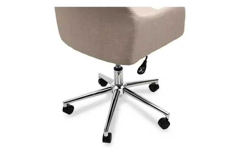 Fauteuil de bureau mi-siècle Workspace by Alera, supporte jusqu'à 125 kg, hauteur d'assise de 48 à 56,5 cm, assise crème, dossier crème