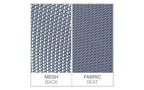 Fauteuil de travail en tissu et dossier en maille Alera Workspace, supporte jusqu'à 125 kg, hauteur d'assise de 44 à 53,5 cm, assise/dossier bleu écume de mer