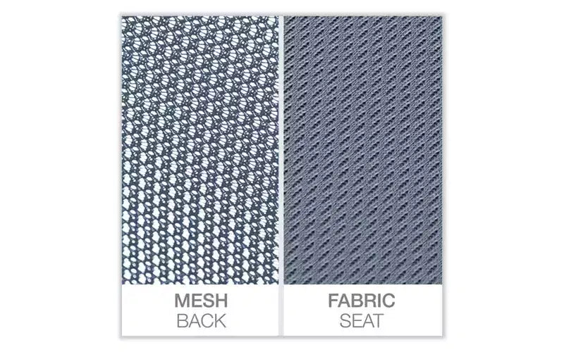 Fauteuil de travail en tissu et dossier en maille Alera Workspace, supporte jusqu'à 125 kg, hauteur d'assise de 44 à 53,5 cm, assise/dossier bleu écume de mer
