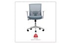 Fauteuil de travail en tissu et dossier en maille Alera Workspace, supporte jusqu'à 125 kg, hauteur d'assise de 44 à 53,5 cm, assise/dossier bleu écume de mer