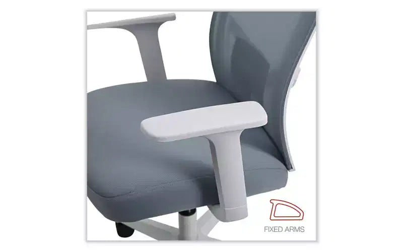 Fauteuil de travail en tissu et dossier en maille Alera Workspace, supporte jusqu'à 125 kg, hauteur d'assise de 44 à 53,5 cm, assise/dossier bleu écume de mer