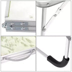 Table de travail portable pliable Unique Bargains pour lit/canapé/pique-nique, blanc vert, 1 pièce