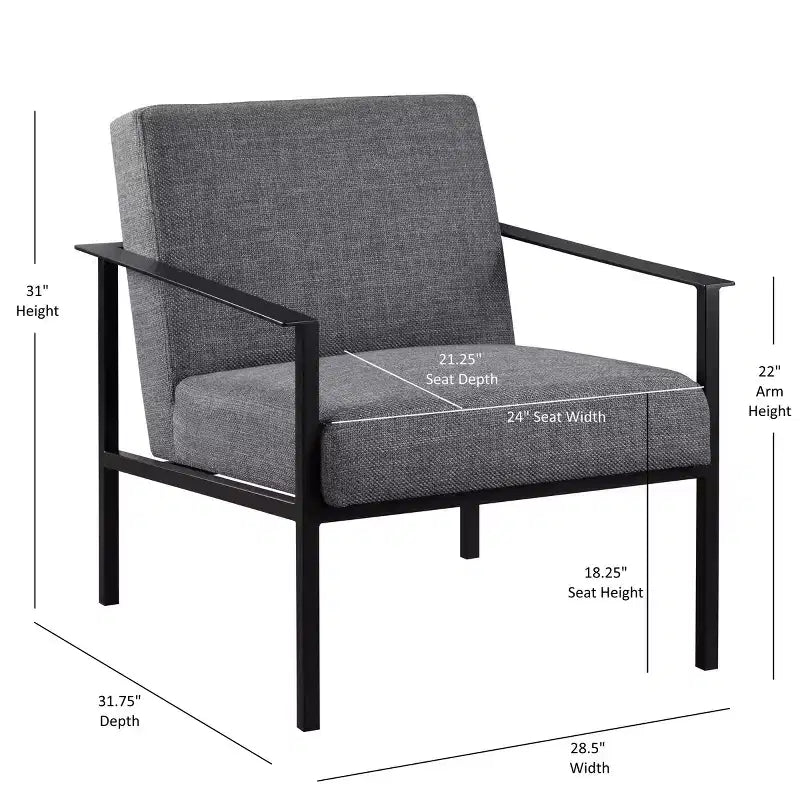 Fauteuil d'appoint fixe en métal Milano de Comfort Pointe