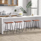 Lot de 2 tabourets de bar industriels Costway, hauteur comptoir, chaise de pub avec cadre en métal