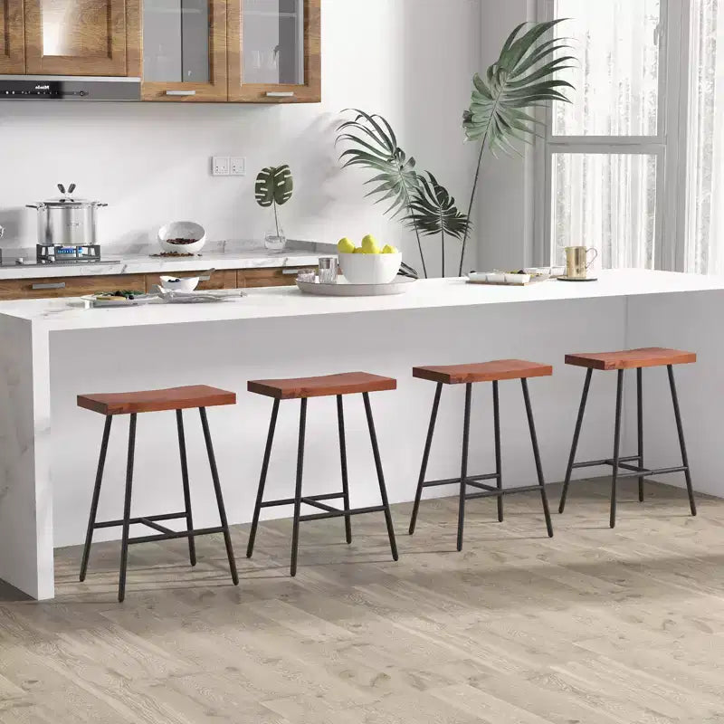 Lot de 2 tabourets de bar industriels Costway, hauteur comptoir, chaise de pub avec cadre en métal