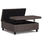 Ottoman de rangement table basse carrée grande WyndenHall Elliot