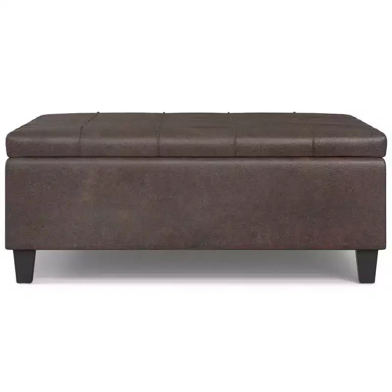 Ottoman de rangement table basse carrée grande WyndenHall Elliot