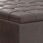 Ottoman de rangement table basse carrée grande WyndenHall Elliot