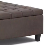 Ottoman de rangement table basse carrée grande WyndenHall Elliot