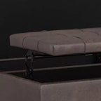 Ottoman de rangement table basse carrée grande WyndenHall Elliot