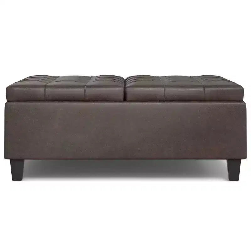 Ottoman de rangement table basse carrée grande WyndenHall Elliot