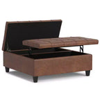 Ottoman de rangement table basse carrée grande WyndenHall Elliot
