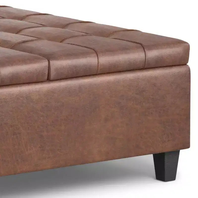 Ottoman de rangement table basse carrée grande WyndenHall Elliot