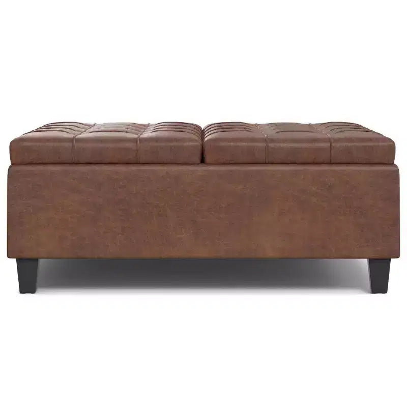 Ottoman de rangement table basse carrée grande WyndenHall Elliot