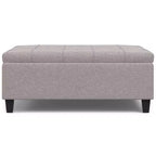 Ottoman de rangement table basse carrée grande WyndenHall Elliot