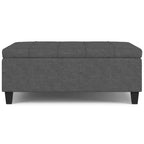 Ottoman de rangement table basse carrée grande WyndenHall Elliot
