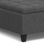 Ottoman de rangement table basse carrée grande WyndenHall Elliot