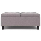 Ottoman de rangement table basse carrée grande WyndenHall Elliot