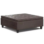 Ottoman de rangement table basse carrée grande WyndenHall Elliot