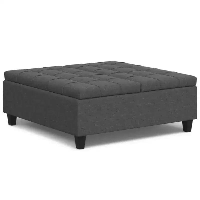 Ottoman de rangement table basse carrée grande WyndenHall Elliot