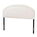 Tête de lit queen-size en tissu bouclé crème, style moderne, Baxton Studio Fiana
