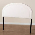 Tête de lit queen-size en tissu bouclé crème, style moderne, Baxton Studio Fiana