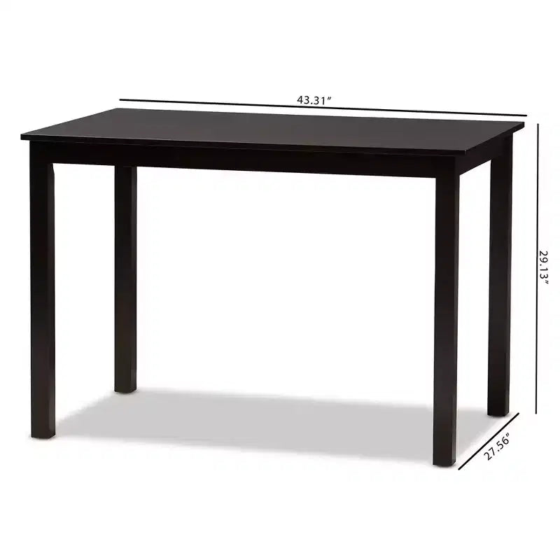 Table de salle à manger moderne en bois Baxton Studio Eveline de 43 pouces