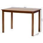 Table de salle à manger moderne en bois Baxton Studio Eveline de 43 pouces