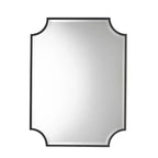 Miroir mural d'appoint Baxton Studio Parcenet en métal à finition noire moderne