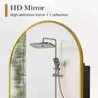 Dovelina Armoire de toilette moderne arquée avec miroir, cadre en métal, pour salle de bain avec rangement - 36x24