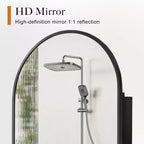 Dovelina Armoire de toilette moderne arquée avec miroir, cadre en métal, pour salle de bain avec rangement - 36x24