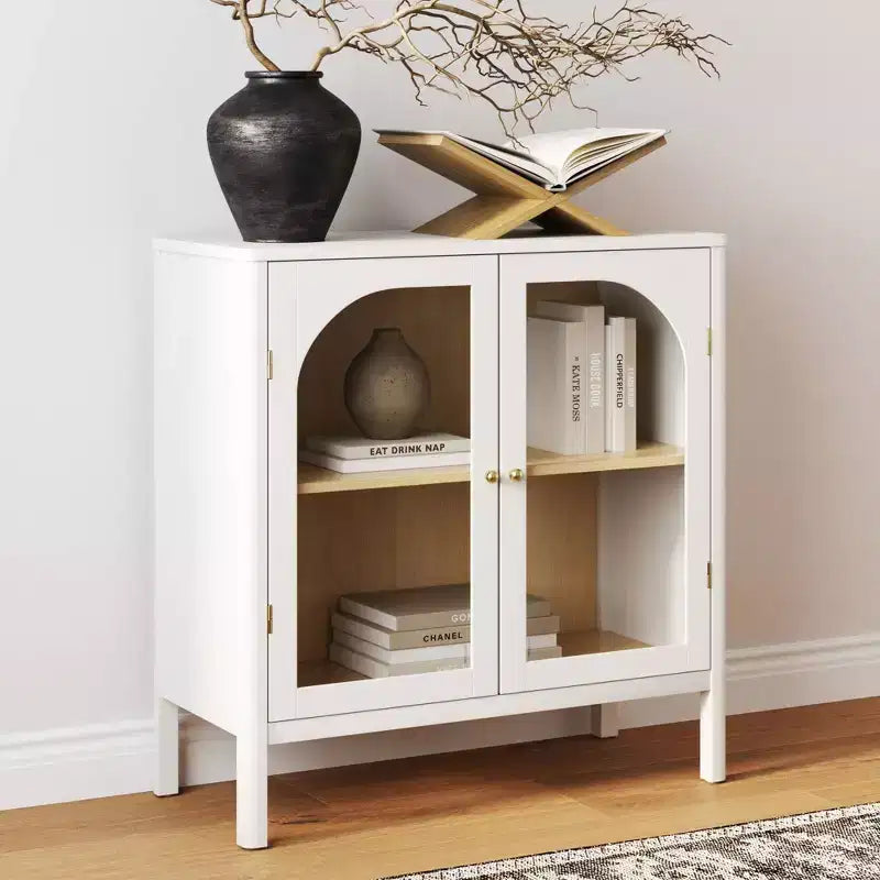 Nathan James Mason Armoire de rangement en bois et verre