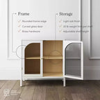 Nathan James Mason Armoire de rangement en bois et verre