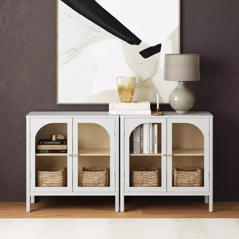 Nathan James Mason Armoire de rangement en bois et verre