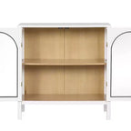 Nathan James Mason Armoire de rangement en bois et verre