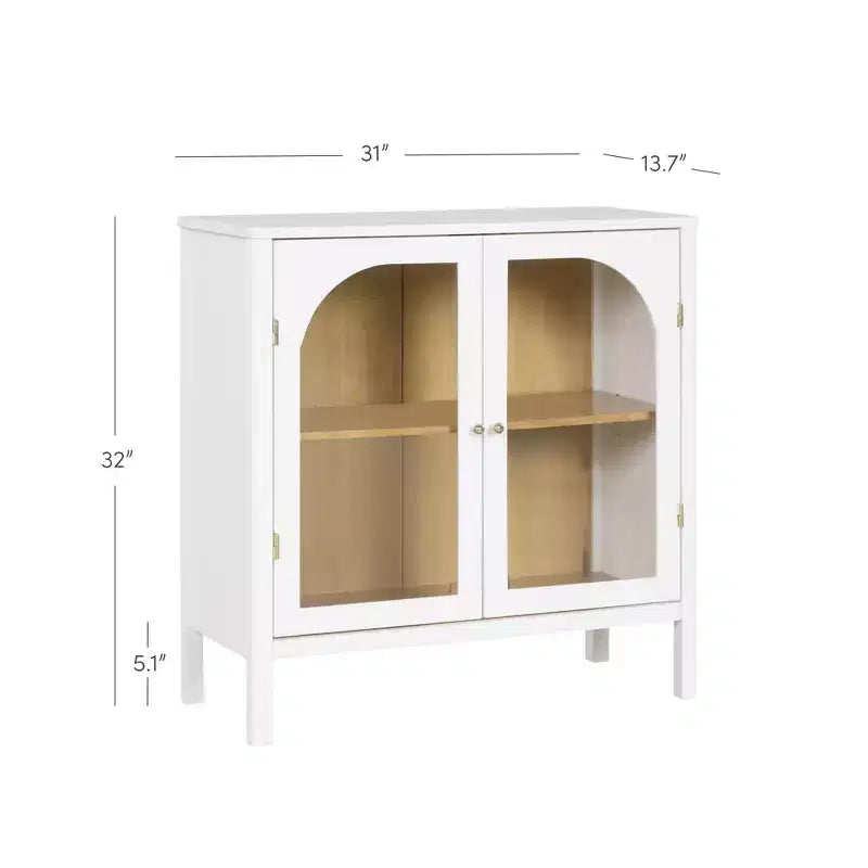 Nathan James Mason Armoire de rangement en bois et verre