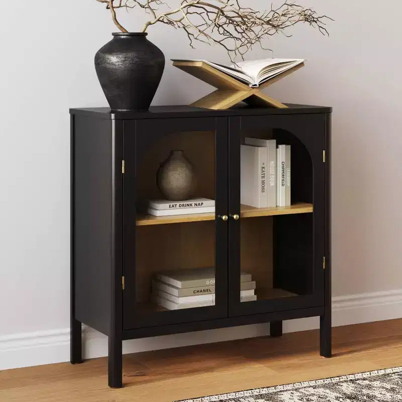 Nathan James Mason Armoire de rangement en bois et verre