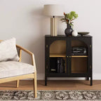 Nathan James Mason Armoire de rangement en bois et verre