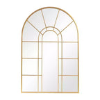 Miroir Mural Décoratif Dovelina à Cadre Métallique Motif Fenêtre