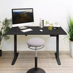 Mount-It! Bureau électrique assis-debout à deux moteurs avec plateau de 55 po, noir