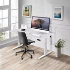 Mount-It! Bureau debout électrique avec plateau de 48, blanc
