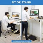 Mount-It! Bureau debout électrique avec plateau de 48, blanc